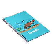 Carnet Caricature de natation de Cute platypus (Côté Droit)