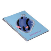 Carnet Caricature de nudibranche bleu mignon (Côté Droit)