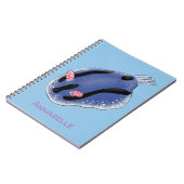 Carnet Caricature de nudibranche bleu mignon (Côté gauche)