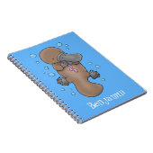 Carnet Caricature de platypus bébé très heureuse (Côté Droit)