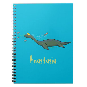 Carnet Caricature de plesiosaure, monstre marin mignon et