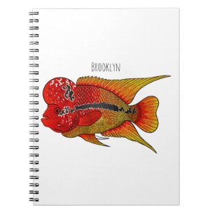 Carnet Caricature de poisson cichlide à fleur