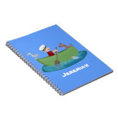 Carnet Caricature de voilier et de canot à rames garçon m (Côté Droit)