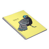 Carnet Caricature d'oiseau de faisan paon de Bornéo (Côté Droit)