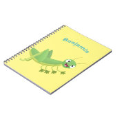 Carnet Caricature d'une pâtisserie joyeux verte (Côté gauche)