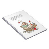 Carnet Caricature en bloc de l'écrivain avec une citation (Côté Droit)