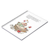 Carnet Caricature en bloc de l'écrivain avec une citation (Côté gauche)