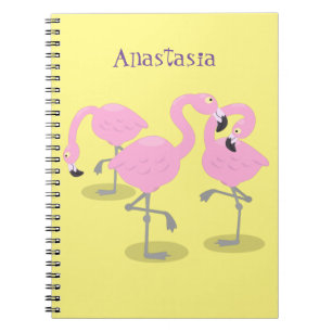 Carnet Caricature en trio flamand rose mou