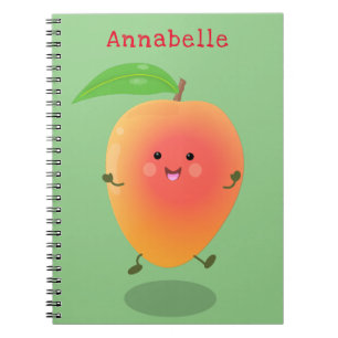 Carnet Caricature jaune mangue mignonne