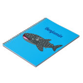 Carnet Caricature joli requin baleine joyeux (Côté gauche)