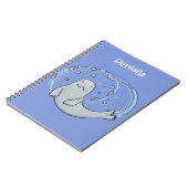 Carnet Caricature joyeux de phoque et de poisson bleu (Côté gauche)