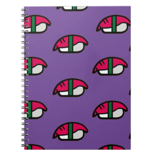 Carnet Caricature Kawaii Sushi, Fish Rice & Seaweed