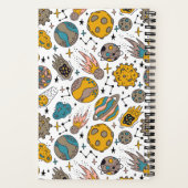 Carnet Caricature mignonne Les Planètes De L'Espace Comèt (Verso)