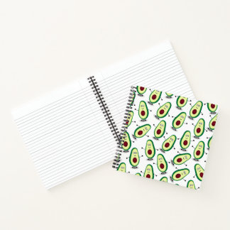Carnet Caricature Motif Spiral Avocado