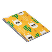 Carnet Caricature sans joint llama et motif de cactus en  (Côté Droit)