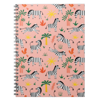 Carnet Caricature Zebras Funny Motif sans couture