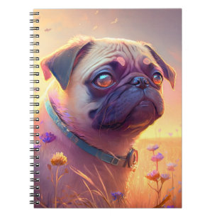 Carnet Carlin Chien Animal Portrait Peinture Animaux Cara