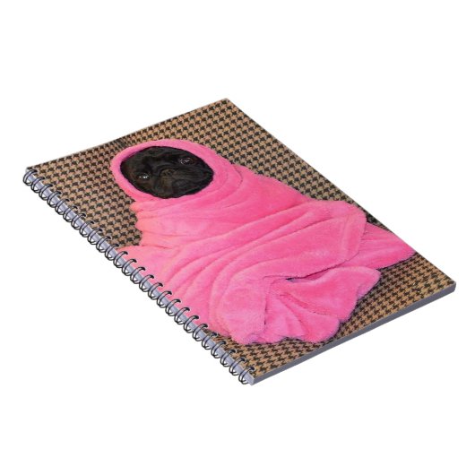 Carnet Carlin noir dans une couverture rose (Côté Droit)