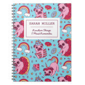 Carnet Carlin personnalisé Doodle Motif Sweet Dessert (Devant)