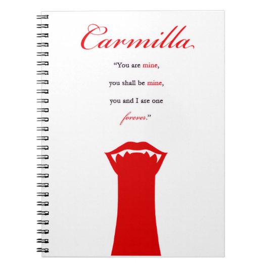 Carnet Carmilla (Devant)