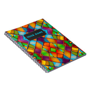 Carnet Carnaval Carreaux de verre de couleur vive - Votre