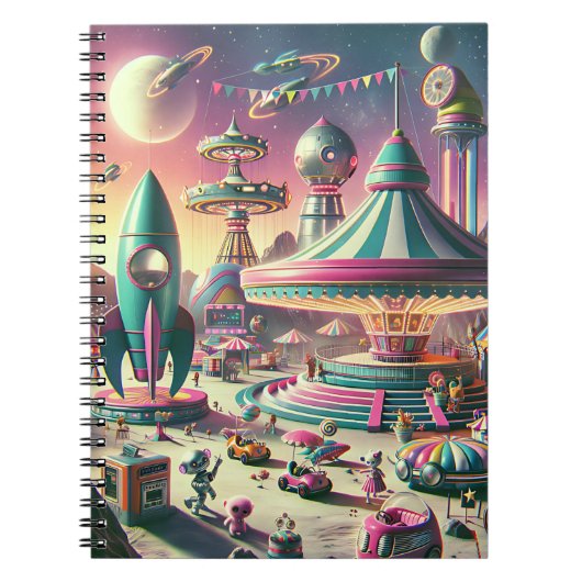 Carnet Carnaval Whimsical de l'espace - Rétro-futuriste d (Devant)