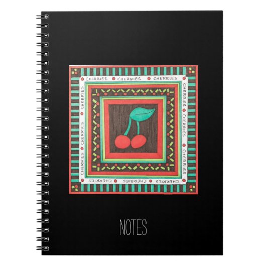 Carnet Carnet-cerises d'art unique (Devant)