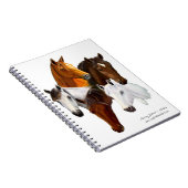 Carnet Carnet, cinq têtes de cheval, arrière - plan de (Côté Droit)