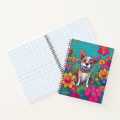 Carnet "Carnet de chien mignon avec Rose - Design unique" (Intérieur)