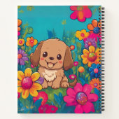 Carnet "Carnet de chien mignon avec Rose - Design unique" (Dos)