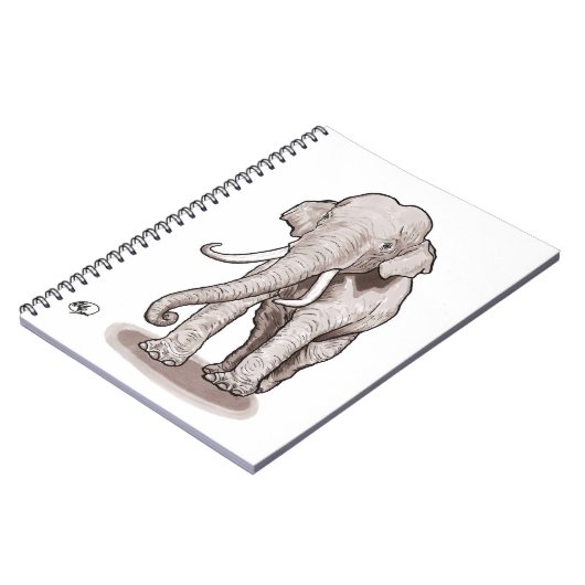 Carnet "Carnet de notes à spirale d'éléphant de liberté " (Côté gauche)