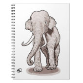 Carnet "Carnet de notes à spirale d'éléphant de liberté " (Devant)