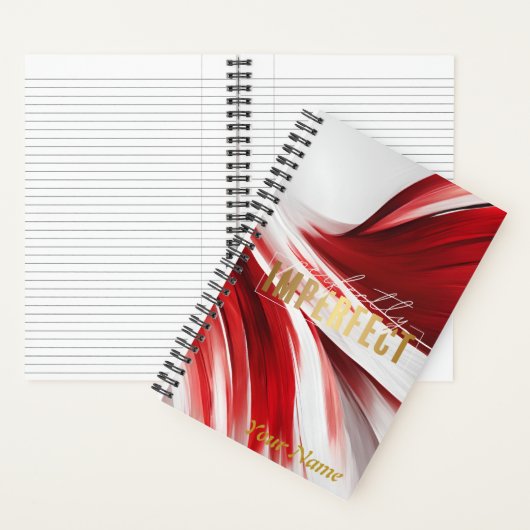 Carnet Carnet/Journal en spirale rouge et blanc (À l'intérieur)