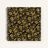 Carnet Carnet/Journal Floral Gold & Black (Devant)