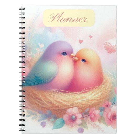Carnet Carnet/planificateur Lovebirds (Devant)
