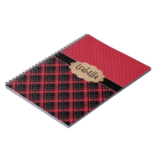 Carnet Carnet, rétro, plaid, patchwork (Côté gauche)