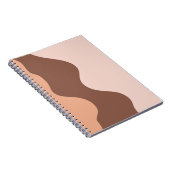 Carnet Carnets, brun, monogramme, aquarelle, jolie, crème (Côté Droit)