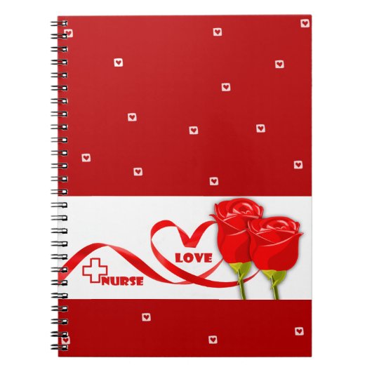 Carnet Carnets-cadeaux Red Roses pour infirmière (Devant)