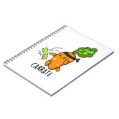 Carnet Carotte drôle Carotte Karate Pun (Côté gauche)