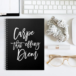 Carnet Carpe Ce Effet Diem Hand Citation Lettrée