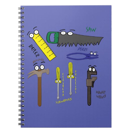 Carnet Carpenter Outils Whimsical Dessin (Devant)