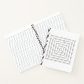 Carnet Carré blanc géométrique (Intérieur)
