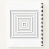 Carnet Carré blanc géométrique (Dos)