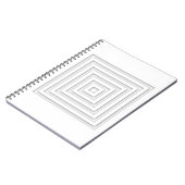 Carnet Carré blanc géométrique (Côté gauche)