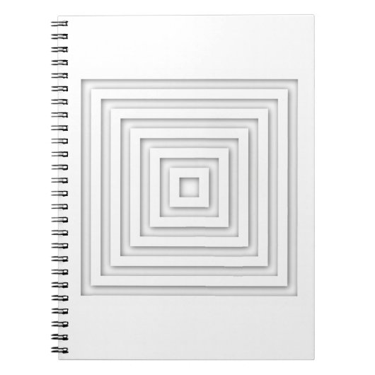 Carnet Carré blanc géométrique (Devant)