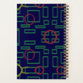 Carnet Carré bleu géométrique (Verso)