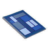 Carnet Carré bleu géométrique - forme et couleur d'émotio (Côté Droit)