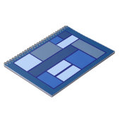 Carnet Carré bleu géométrique - forme et couleur d'émotio (Côté gauche)