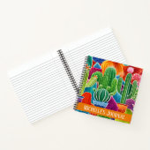 Carnet Carré Cactus Pointés Abstrait Avec Couverture Text (Intérieur)