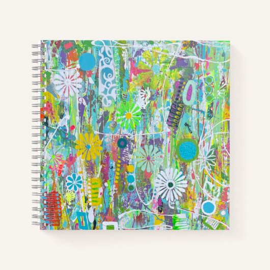 Carnet Carré d'alimentation de fleurs (Devant)